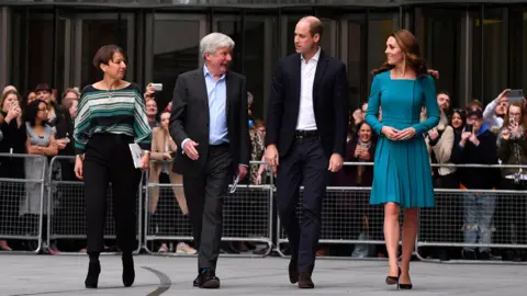 Reuters Lord Hall with Alice Webb, director of BBC Children's, and the Duke and Duchess of Cambridge in November 2018