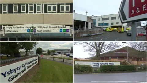 Withybush, Bronglais, Prince Philip and Glangwili hospitals