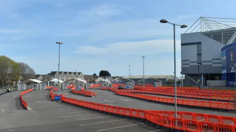 Wales News Service Cardiff City Stadium testing centre