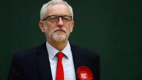 Reuters Jeremy Corbyn reacts after the General Election results of the Islington North