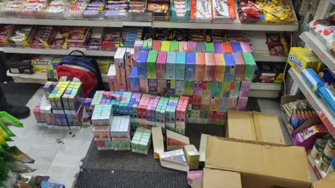 Illegal vapes seized from shops in Dewsbury and Huddersfield