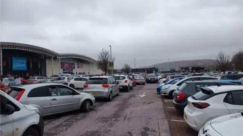 BBC A photo of the traffic