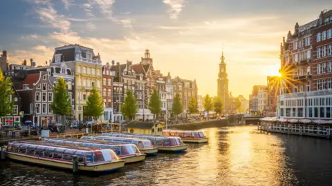 Getty Images Amsterdam at sunset