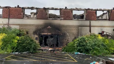 BBC Smoke damage to the building