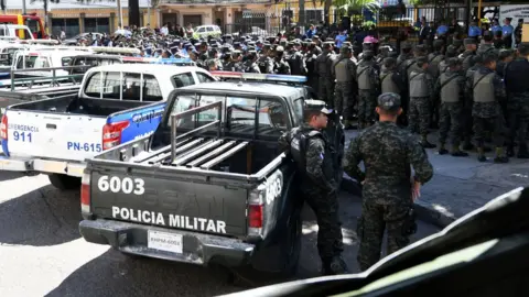 Getty Images Honduran security forces