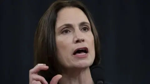 EPA Fiona Hill testifies during the House Permanent Select Committee on Intelligence public hearing on the impeachment inquiry into US President Donald Trump, on Capitol Hill in Washington, DC, 21 November 2019.