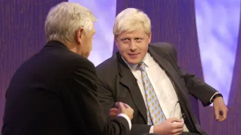 BBC Sir Michael Parkinson with Boris Johnson in 2003