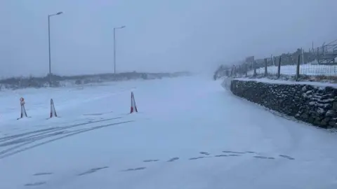 Isle of Man snow forces Mountain Road closure