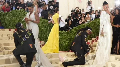 Getty Images 2 Chainz proposing to Kesha Ward