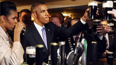 JEWEL SAMAD/Getty Images Barack Obama in Moneygall, County Offaly