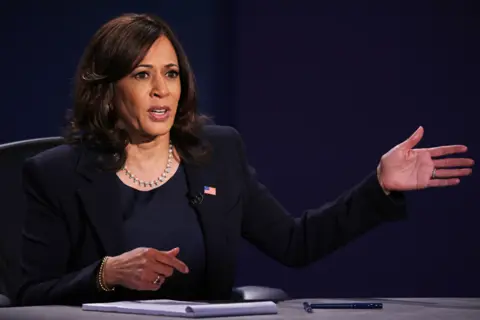 Getty Images Kamala Harris debates Mike Pence