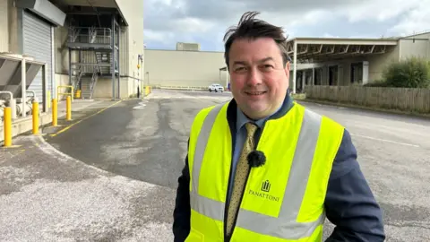 James Watson of Pannattoni in a hi-vis jacket standing outside