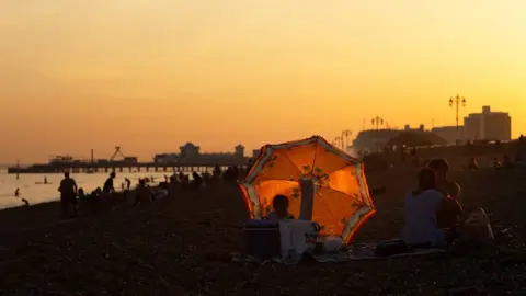 Andrew Malbon Sunset over Southsea Beach