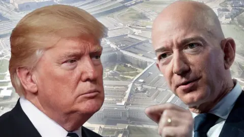 Getty Images/Reuters Trump and Bezos