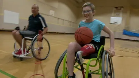 BBC Picture of Mia with her basketball coach