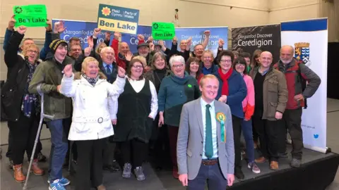 Ben Lake with supporters