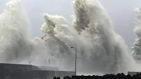 Reuters Huge waves