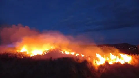 UGC Fire at Ffrith beach