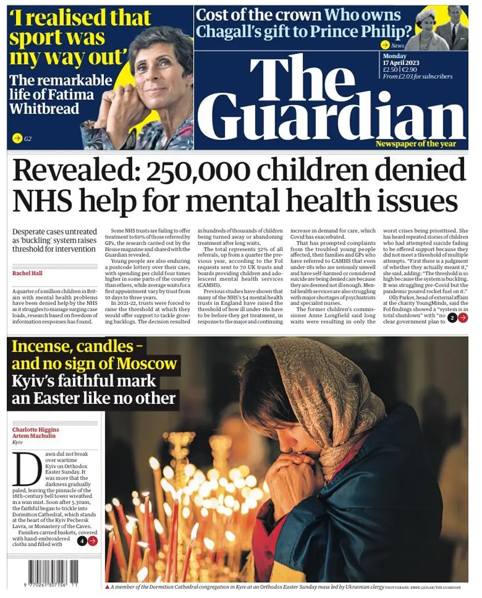 Guardian Front Page