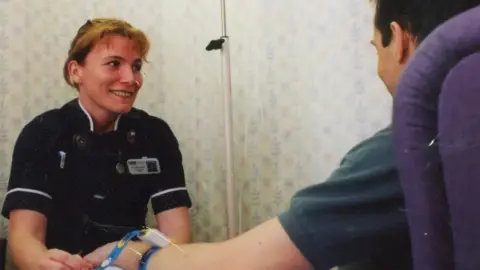 Beryl Roberts Beryl with a patient