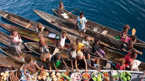 Getty Images Boat Market, Florida Islands, Solomon Islands.