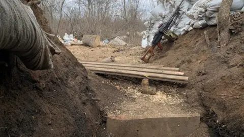 AFP A trench on the front line