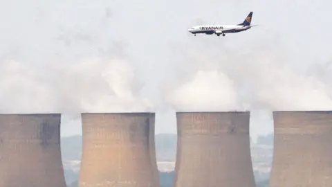 Reuters Plane coming in to land at East Midlands Airport