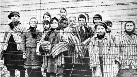 Getty Images Child survivors of Auschwitz