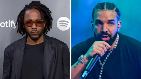 Getty Images Kendrick Lamar and Drake