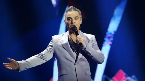 Reuters Robbie Williams performs during the FIFA World Cup 2026 Draw Pool 