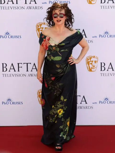 Reuters Helena Bonham Carter poses on the red carpet at the 2024 BAFTA Television Awards in London, Britain, May 12, 2024