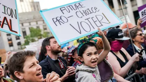 Reuters Abortion-rights campaigners attend a rally against in New York City