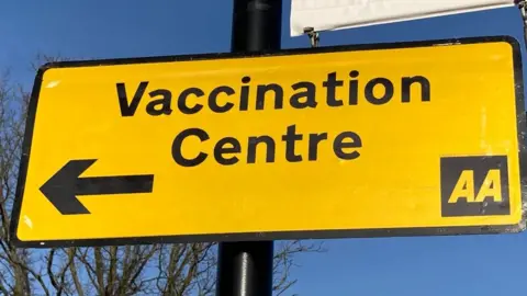 BBC vaccination sign