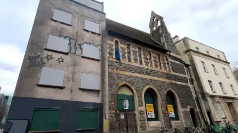 The derelict Old Seamans Mission Church in Prince Street