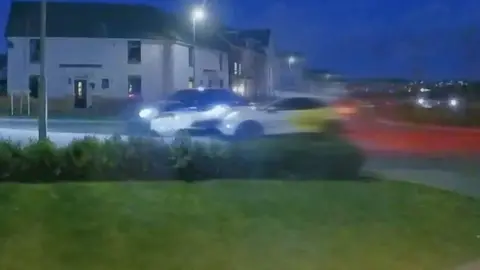 Two cars colliding