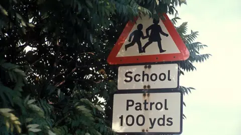 BBC School road sign