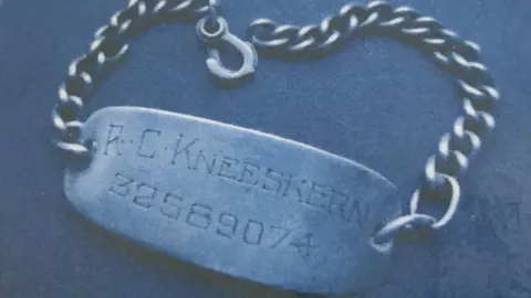 American soldier's identity bracelet