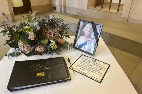 Hertfordshire County Council Book of condolence at County Hall in Hertford