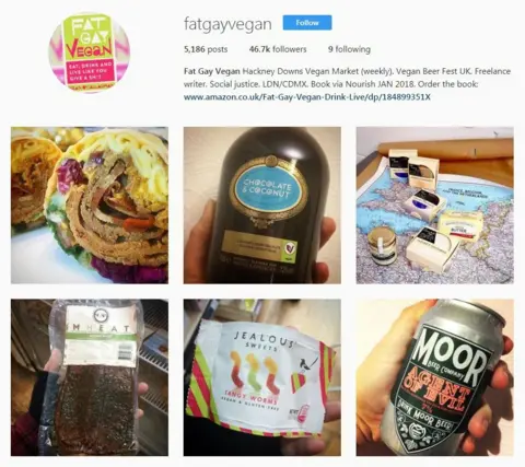 Instagram/fatgayvegan Sean O'Callaghan's Instagram page