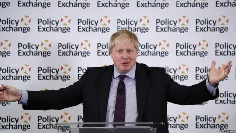 Getty Images Boris Johnson speaking in London