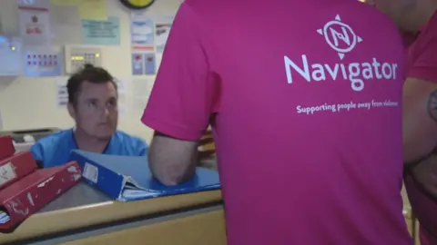 Callum remembers the pink shirt of the Navigators when he was in hospital