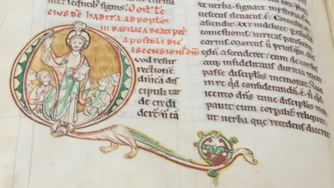Phil Morley 12th Century manuscript close-up