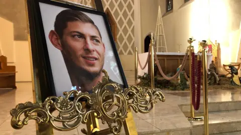 A service is being held in Cardiff to mark the anniversary of Emiliano Sala's death