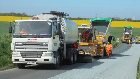 East Riding of Yorkshire Council Work on roads