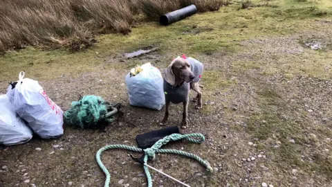 Trish Brewster Beach clean at Glenelg