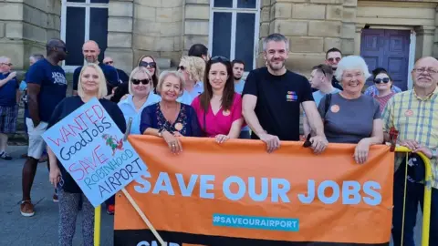 GMB Union Protesters in Doncaster