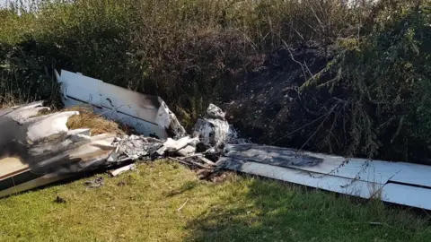 Viewer's photograph Blackpool Corner plane crash