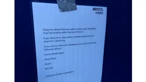 Bristol Waste Company said it understood homelessness was a 'really sensitive issue'