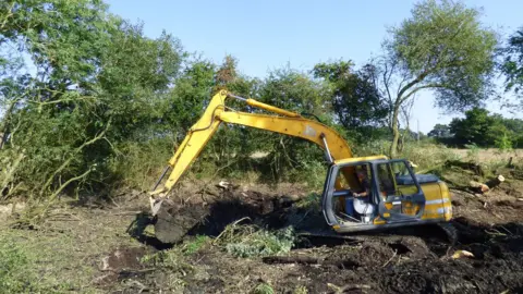 Carl Sayer Farmland pond in Norfolk being restored