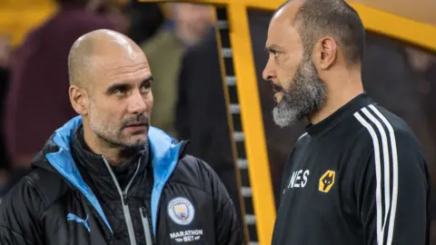 Pep Guardiola and Nuno Espirito Santo